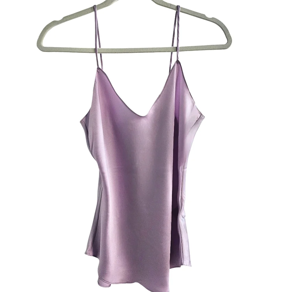 ❤️SPECIAL❤️NWT. POLO RALPH LAUREN Satin V-Neck Cami In Lavender - Picture 3 of 14